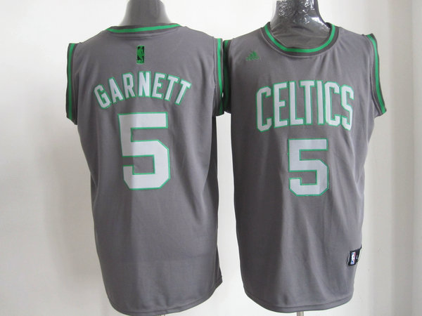  NBA Boston Celtics 5 Kevin Garnett Graystone II Fashion Swingman Jersey